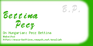 bettina pecz business card